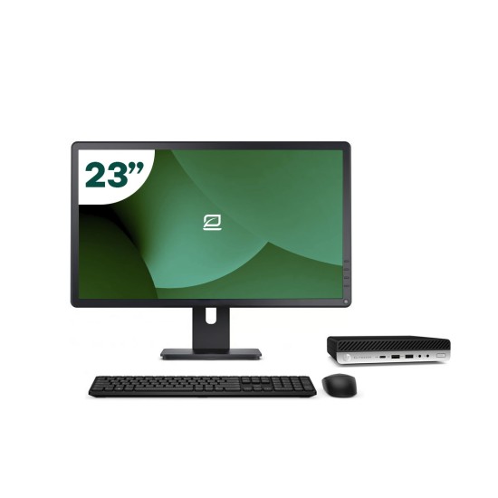 Pack HP 600 G5 Mini i7 9700T + Monitor 23" + Teclado/Ratón + WiFi USB
