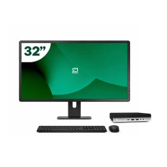 Pack HP 600 G5 Mini i7 9700T 16GB SSD 256GB + LCD 32" + Tecl y Ratón Inalámbrico + WiFi