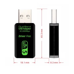 Adaptador USB WiFi AC1300 Dual Band · 5GHz Alta Velocidad