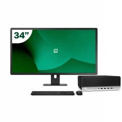 Pack HP 600 G4 SFF i5 8500 + Monitor 34" + Teclado/Ratón + WiFi USB