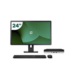 Pack HP 800 G4 Mini i5 8500T + Monitor 24" + Teclado/Ratón + WiFi USB