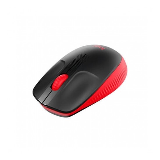 Logitech M190 Wireless Rojo Ratón Inalámbrico Ergonómico
