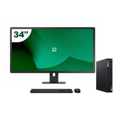 Pack Lenovo M80q Tiny i5 10500T + Monitor 34" + Teclado/Ratón + WiFi USB